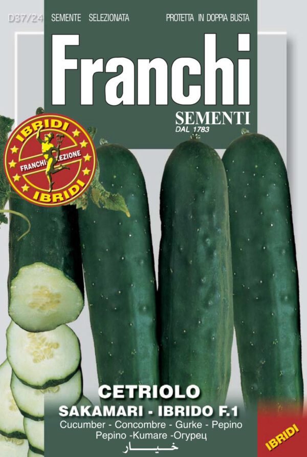 Cucumber ‘Sakamari’ F1 Seeds – Japanese English-Type by Franchi Seeds