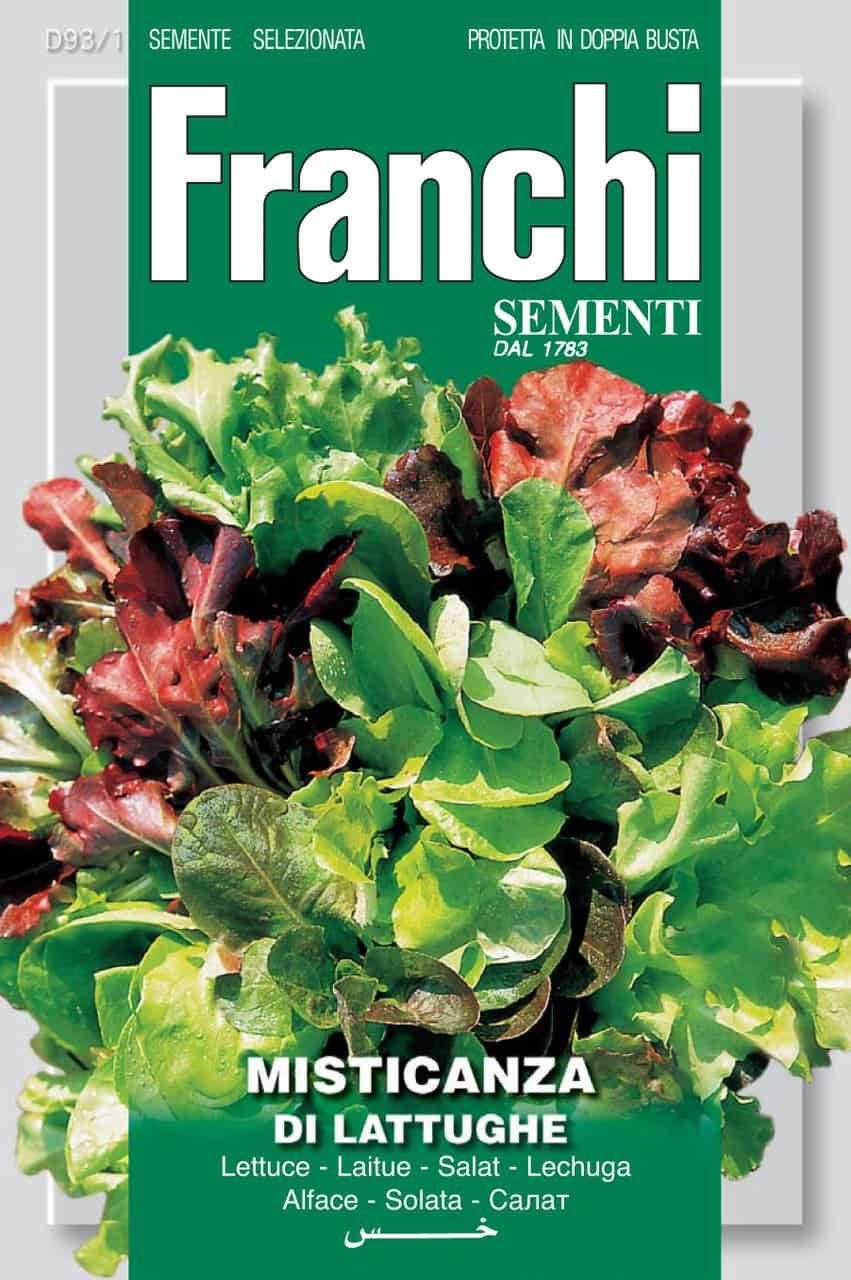 Mixed Lettuces Seeds Lattughe Miste Heritage Blend by Franchi Seeds