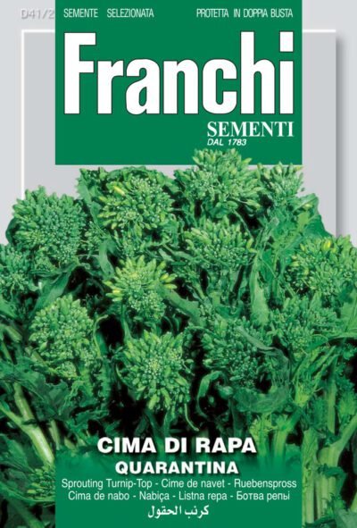 Cima Di Rapa '40 Days' Seeds Fast-Harvest Broccoli Raab