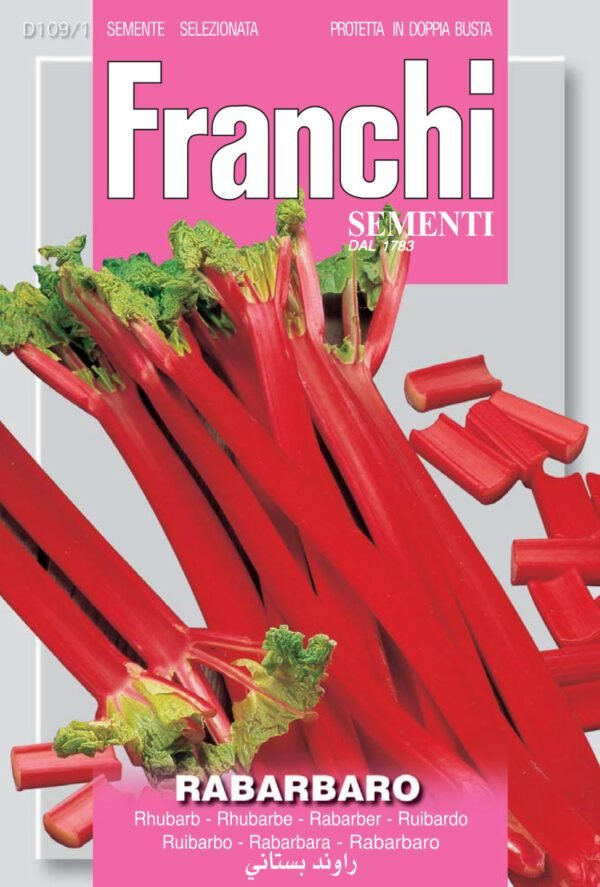 Rhubarb Seeds Italian Rabarbaro Variety Perennial for Jams & Desserts Franchi Seeds