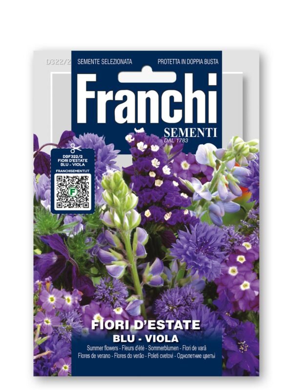 Blue Summer Flower Mix Seeds | Annual Blue Shades | 80–90 cm Tall Cut Flowers