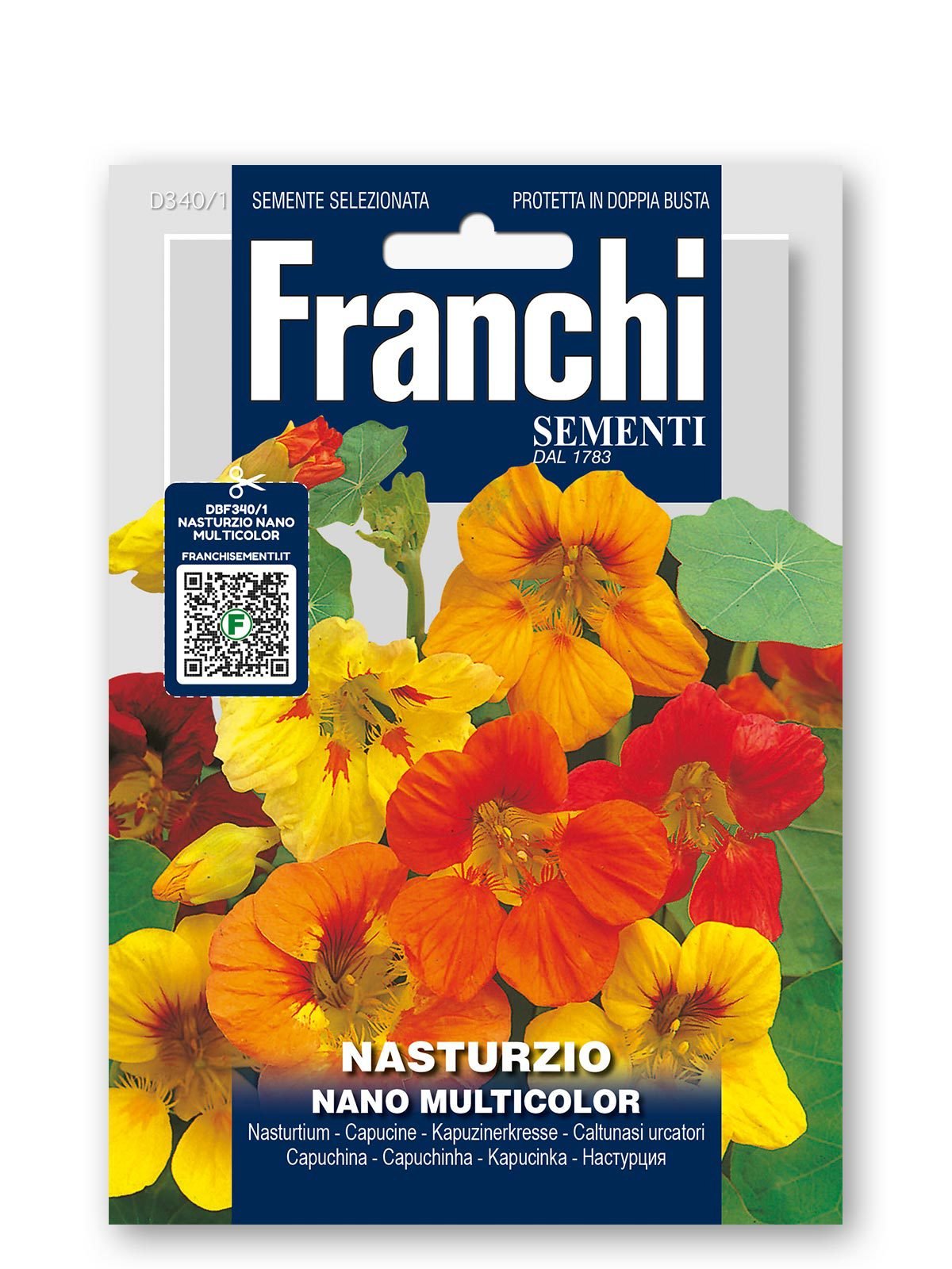 Dwarf Nasturtium Multicolour | Annual Flower Seeds | Franchi Seeds Ireland